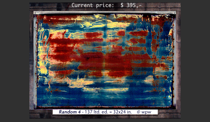 <Random 4, image composition, mainly of blue, red and yellow colors, abstract in nature>